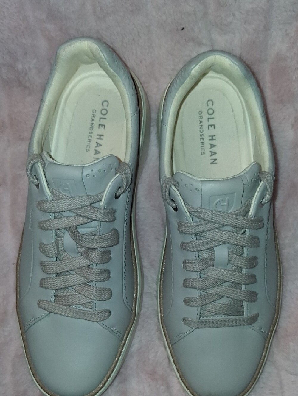 Cole Haan Light Gray Leather Sneakers - Picture 3 of 7